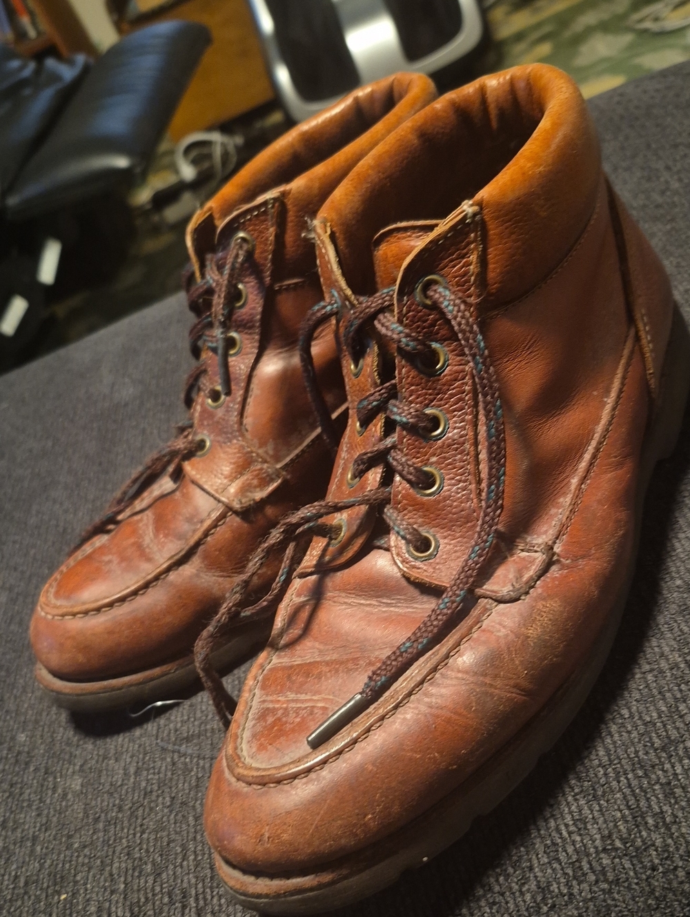 Allen Edmonds Brown Leather Lace-Up Work Boots